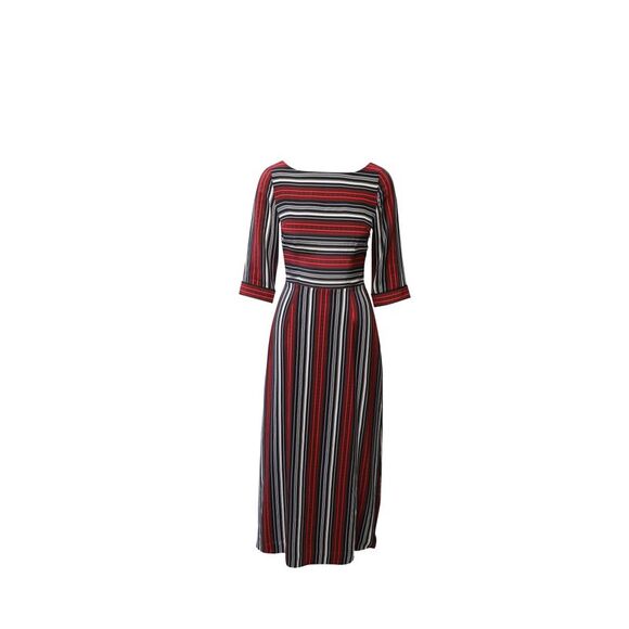 Alice By Temperley Striped Maxi Dress in Red Silk